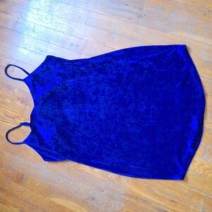 Crushed velvet slip dress